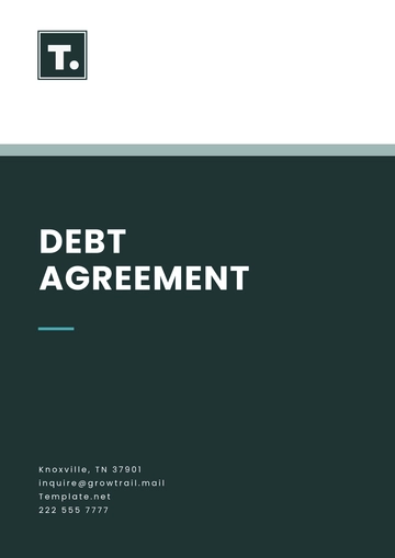 Free Debt Agreement Template to Edit Online