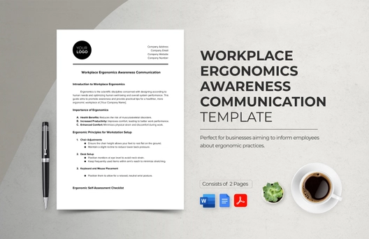 Workplace Ergonomics Awareness Communication Template Workplace Ergonomics Awareness Communication Template