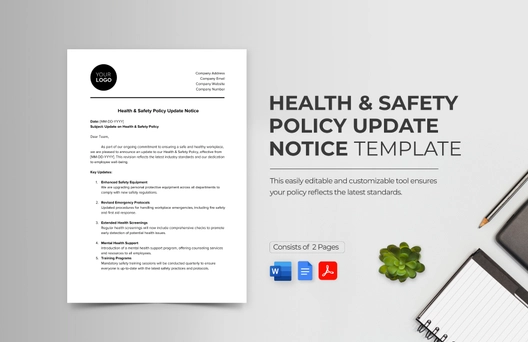 Health & Safety Policy Update Notice Template