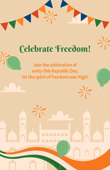 Free Republic Day Celebration Poster Template to Edit Online