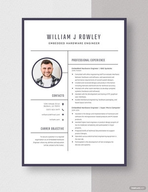 Embedded Hardware Engineer Resume