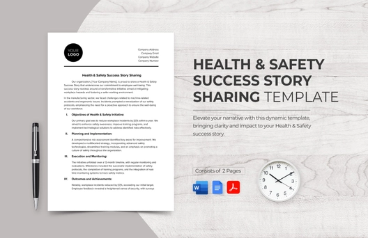Health & Safety Success Story Sharing Template