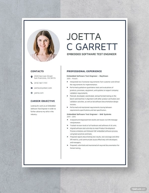 Embedded Software Test Engineer Resume