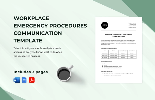 Workplace Emergency Procedures Communication Template