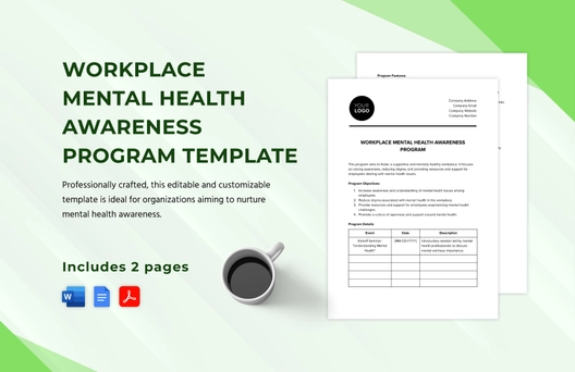 Workplace Mental Health Awareness Program Template