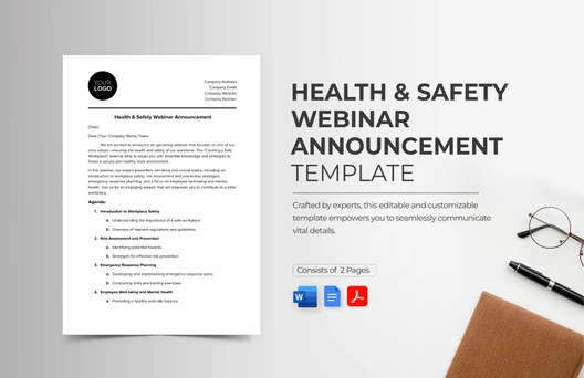 Health & Safety Webinar Announcement Template