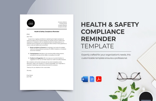 Health & Safety Compliance Reminder Template