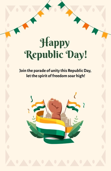 Free Happy Republic Day Poster Template to Edit Online