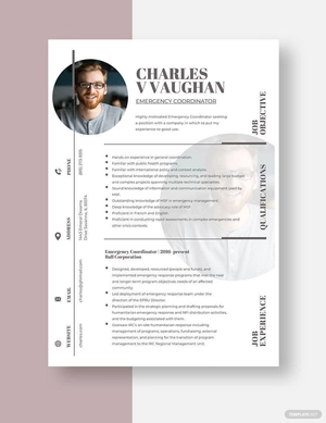 Emergency Coordinator Resume