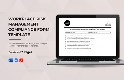 Workplace Risk Management Compliance Form Template Workplace Risk Management Compliance Form Template