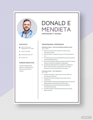 Emergency Nurse Resume