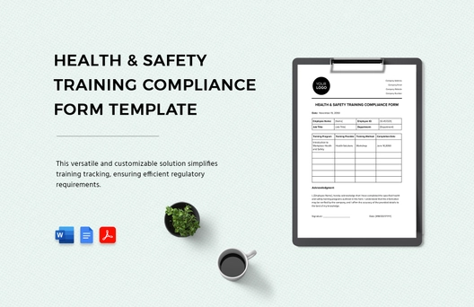 Health & Safety Training Compliance Form Template