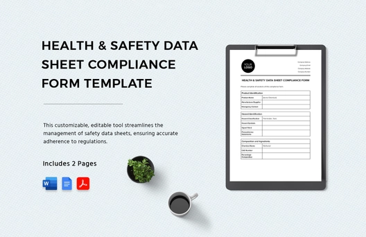 Health & Safety Data Sheet Compliance Form Template
