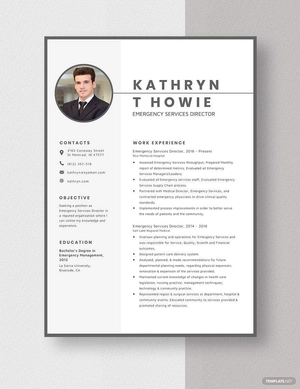 Emergency Services Director Resume