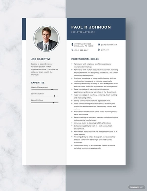 Employee Advocate Resume