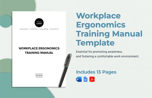 Workplace Ergonomics Training Manual Template