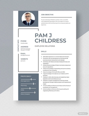 Employee Relations Resume