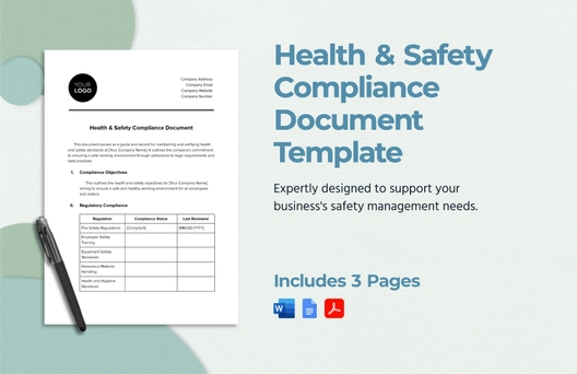Health & Safety Compliance Document Template