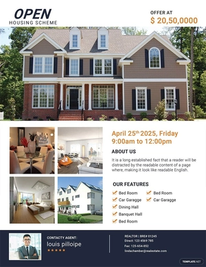 Business Open House Flyer Template