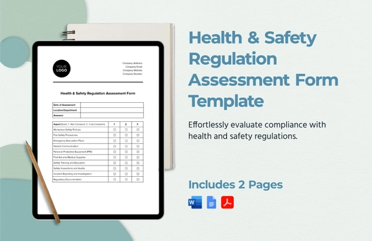 Health & Safety Regulation Assessment Form Template