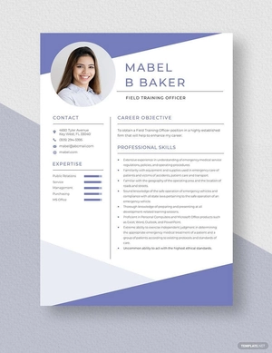 Field Training Officer Resume
