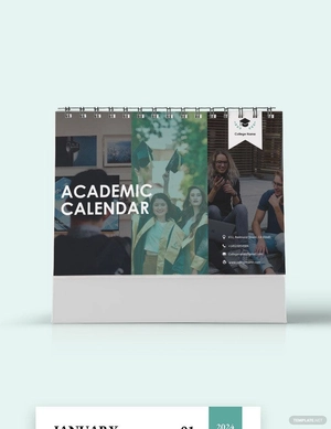 Academic Desk Calendar Template