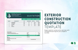 Exterior Construction Quotation Template