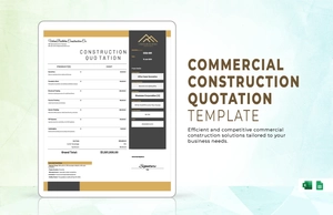 Commercial Construction Quotation Template