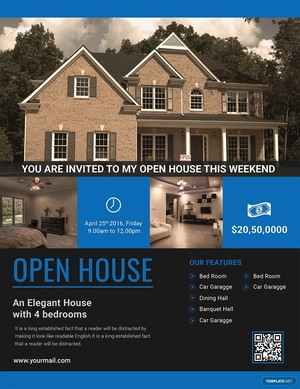 Open House Viewing Event Flyer Template