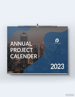 Annual Project Desk Calendar Template