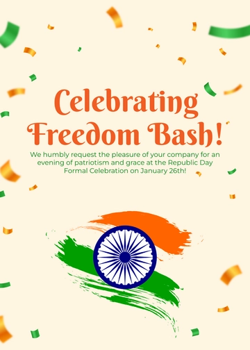 Free Republic Day Celebration Invitation Template to Edit Online