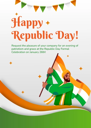 Free Happy Republic Day Invitation Template to Edit Online