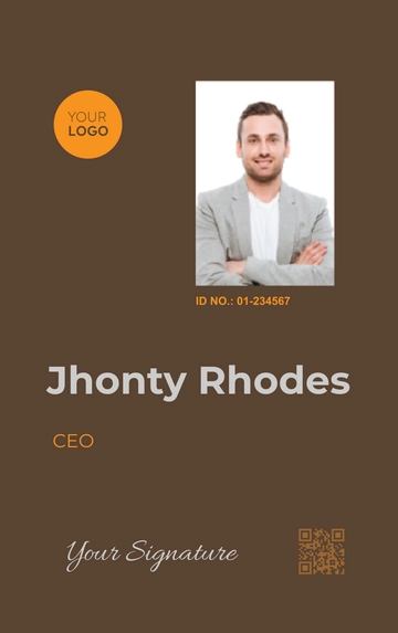 Free CEO ID Card Template to Edit Online