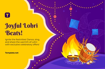 Free Happy Lohri Banner Template to Edit Online