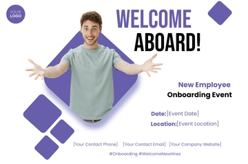 Free Onboarding Event Banner HR Template to Edit Online