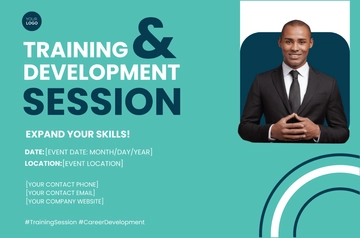 Free Training And Development Session Banner HR Template to Edit Online