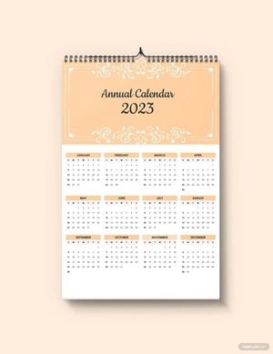 Editable Annual Desk Calendar Template