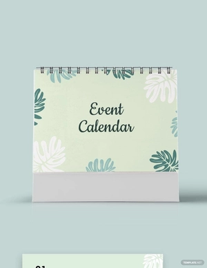 Event Desk Calendar Template