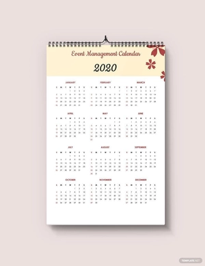 Event Management Desk Calendar Template