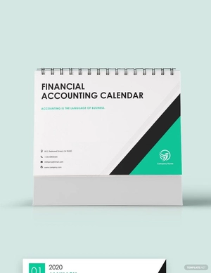 Financial Accounting Desk Calendar Template