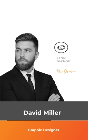 Free Graphic Designer ID Card Template to Edit Online