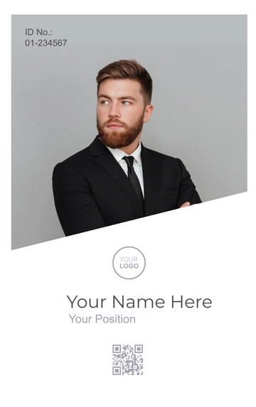 Free Legal Counsel ID Card Template to Edit Online