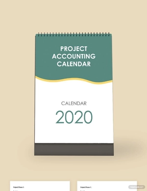 Project Accounting Desk Calendar Template