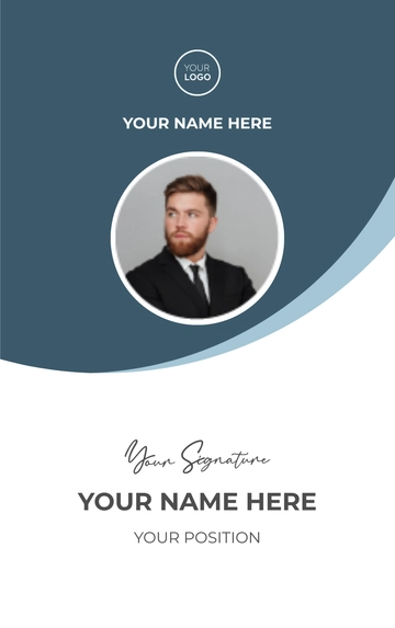 Free Business Analyst ID Card Template to Edit Online