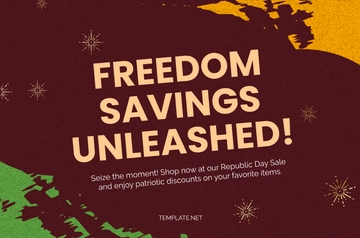 Free Creative Republic Day Sale Banner Template to Edit Online