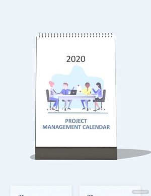 Project Management Desk Calendar Template