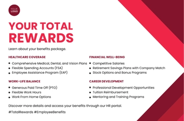 Free Compensation And Benefits Banner HR Template to Edit Online