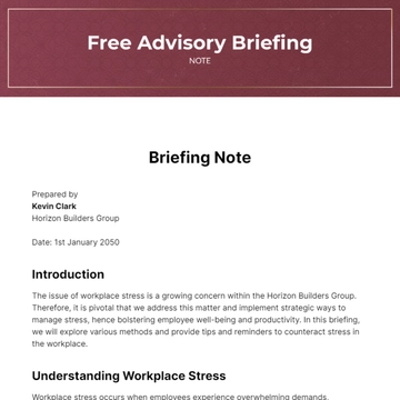 Free Advisory Briefing Note Template to Edit Online