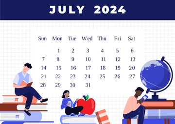 Free July 2024 Academic Calendar Template to Edit Online