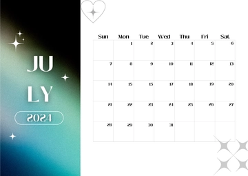 Free Desktop July Calendar 2024 Template to Edit Online